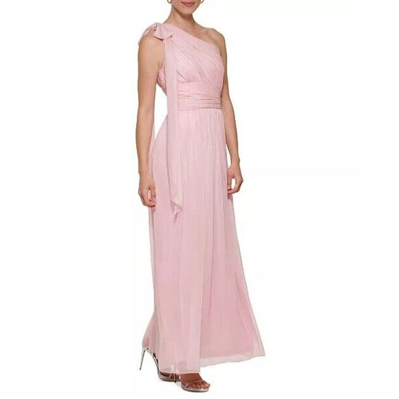 DKNY Women's Pleated One-Shoulder Gown size 6 (b8) - Picture 1 of 7